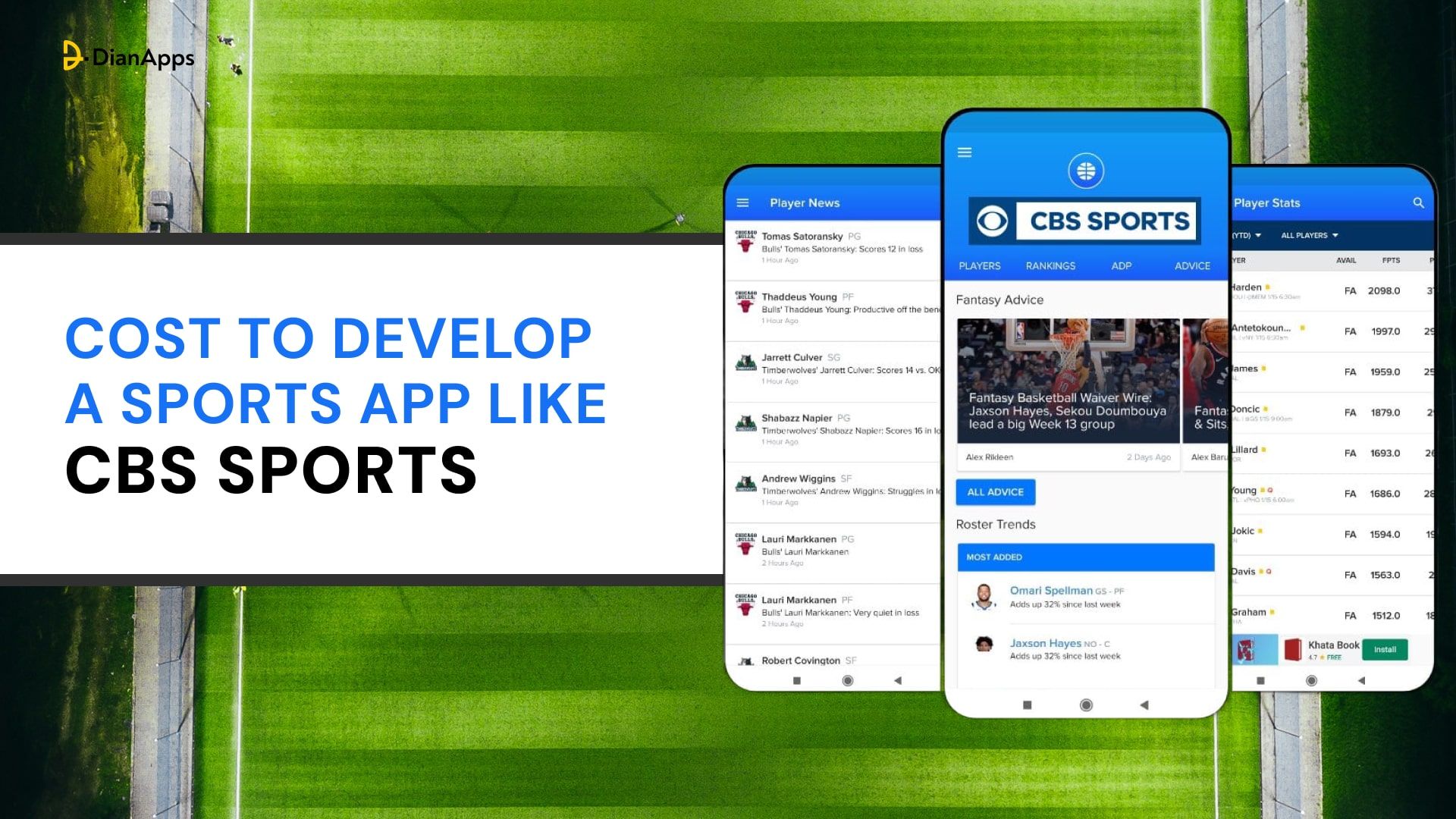 Cost to develop a sports app like “CBS Sports”