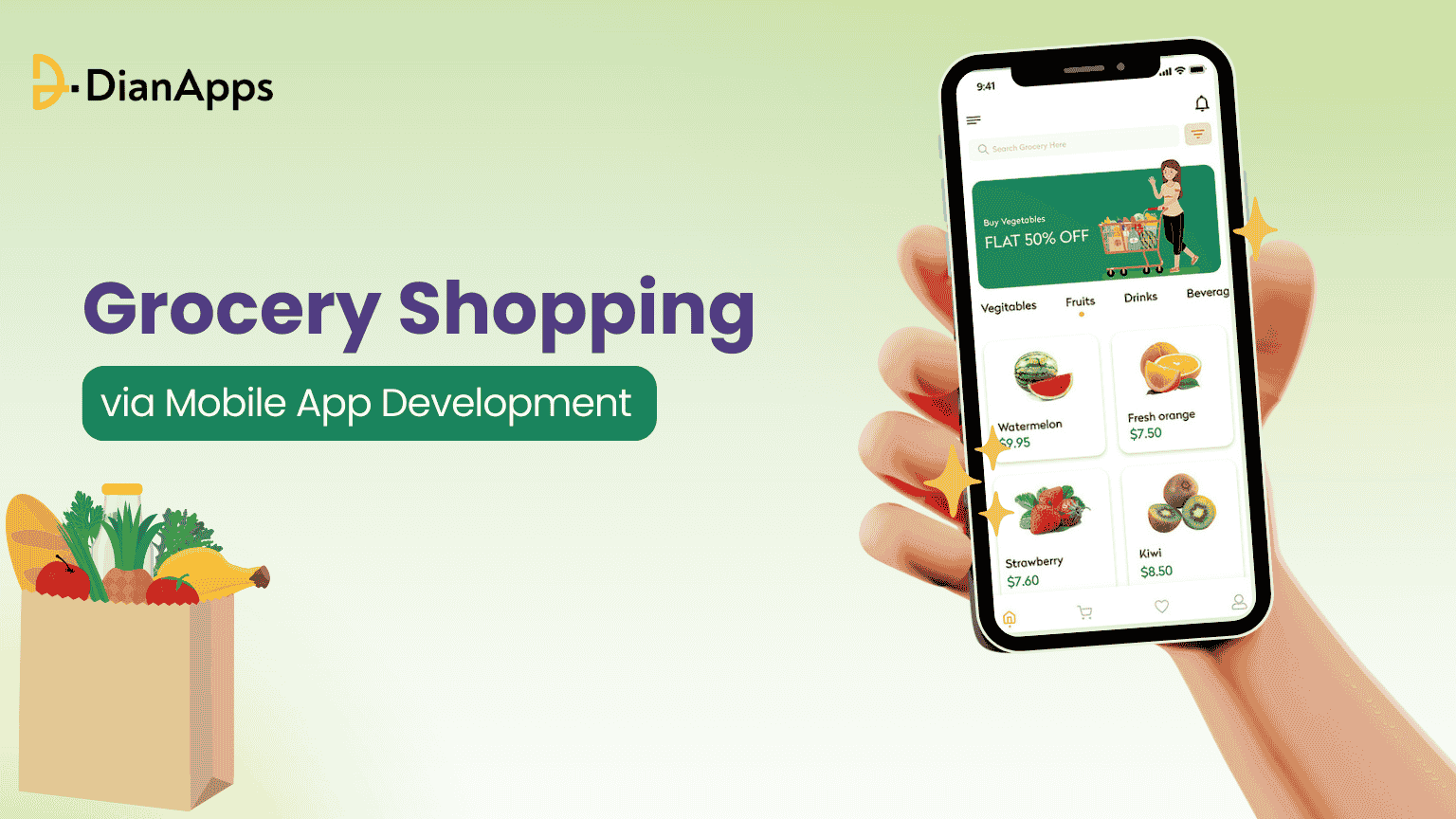 The New Era Of Grocery Shopping Via Mobile App Development